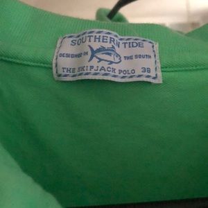 Green short sleeve southern tide polo